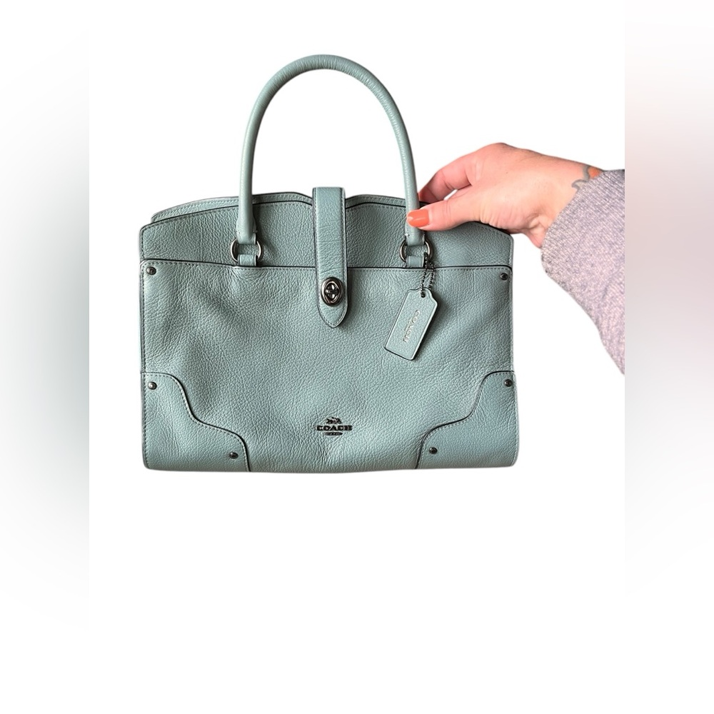 Coach Sage/teal Green Leather Handbag - Picture 17 of 17
